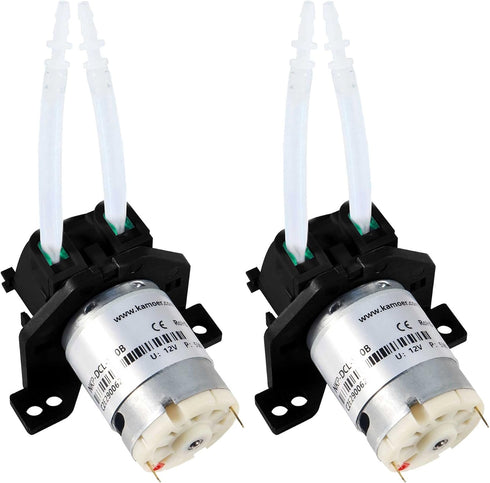 2PCS DC 12V Lab Dosing Pump, 100mL/min Peristaltic Pumps for Aquarium and Home Irrigation