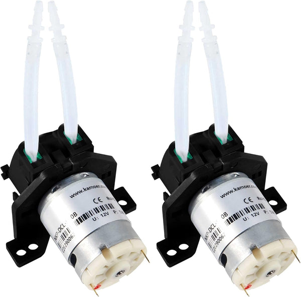 2PCS DC 12V Lab Dosing Pump, 100mL/min Peristaltic Pumps for Aquarium and Home Irrigation