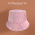 Winter Soft Faux Fur Plush Bucket Hat, Lovely Fisherman Cap for Women