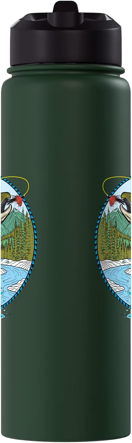 Trout Fly Fishing Tying Salmon Fisherman Sockeye Salmon Graphic For Fly Fishing Fisherman Stainless Steel Insulated