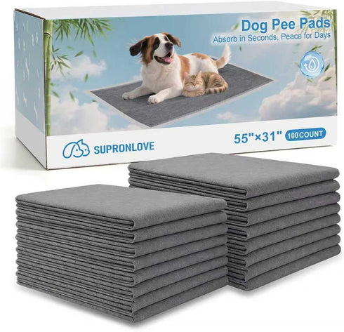 Charcoal Puppy Pads 55"31", Ultra-Large Carbon Pee Pads for Dogs 40 Count,