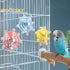 LEZHUJIA 5-Pack Interactive Rotating Treat Dispenser for Small and Medium Parrots Cage-Mounted Toy with Spinning Balls