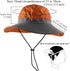 ZOORON Women's Wide Brim Ponytail Safari Sun Hat, UV Protection Outdoor Bucket Hat