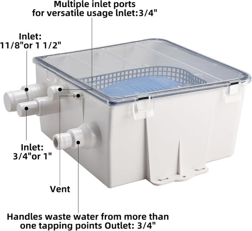 NovelBee 750 GPH Marine Shower Sump Pump Drain System Kit with Automatic Bilge Pump