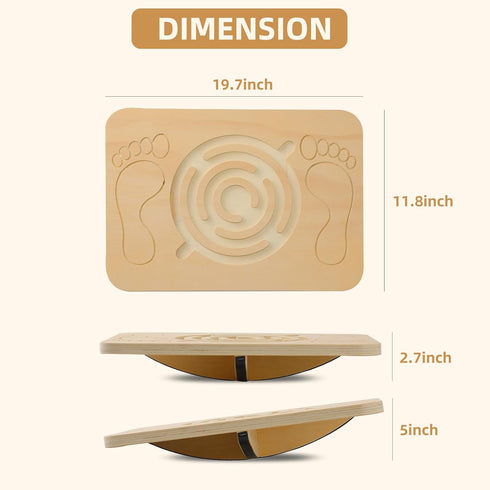 350 Juoe Maze Balance Board Wobble Board for Kids and Adult,up to Ibs for Coordination Skills Obstacle Courses Sensory