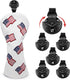 US Flag Patriotism Golf Club Head Covers | White for Driver, Fairway Hybrid Woods - 4 Options - Synthetic Leather Set