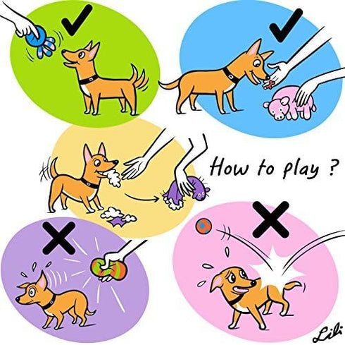 CHIWAVA 3 Pack 5.7 Inch Squeaky Latex Dog Toys, Standing Stick Interactive Play for Small Dogs