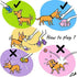 CHIWAVA 3 Pack 5.7 Inch Squeaky Latex Dog Toys, Standing Stick Interactive Play for Small Dogs