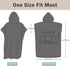 Tirrinia Surf Poncho Beach Changing Towel Hooded Wetsuit, Super Absorbent Swim Robe Poncho for Men & Women Bath Shower