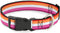 Dog Collar Plastic Clip - Flag Lesbian Five Stripe in Oranges, White & Pinks, 9 to 15 Inches, 1.0 Inch Wide