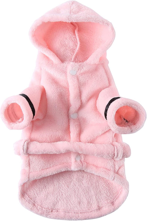 Petyoung Pet Bathrobe Dog Pajama Thickened Hooded Bathrobe Quick Drying and Super
