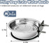 Fhiny 2Pack Dog Crate Water Bowl - Stainless Steel No Spill Bowls for Kennel, Hanging Food & Water Feeder (M)