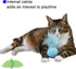Furry Rattle Ball Cat Toy with Feather and Catnip, Interactive Pom Pom Balls for Cats, 2 Inch, 6 Pack