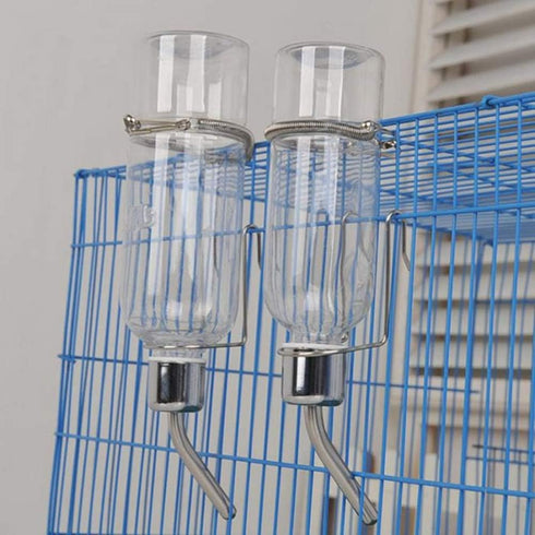 2 Pcs Small Pet Water Bottle No Drip, 6 Oz & 12 Oz Dispenser for Small Animals like Rabbits and Guinea Pigs