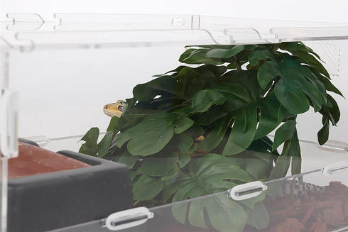 WOLEDOE Reptile Plants for Terrarium, Ball Python Tank Decor Accessories fit Bearded Dragon Crested Leopard Gecko