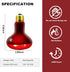 100W Bulbs, 2 Pack Bulbs Bulbs MIXJOY Infrared Heat Lamp Reptile Infrared Heat Emitter Red Heat Lamp Infrared Basking