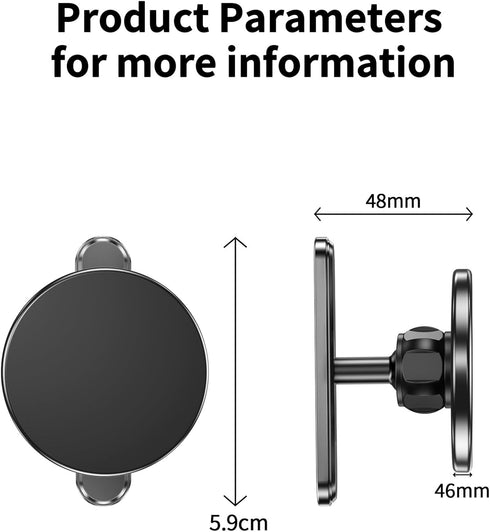 NB+ N52 16 15 14 13 12 360 Magnetic Golf Cart Phone Holder Strong Magnet Mount for iPhone MagSafe, Rotation, No