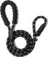 WePet 6 ft Dog Training Slip Leash: No Pull, Durable Reflective Lead, Comfortable Handle, 3/8 inch Diameter, Black/White