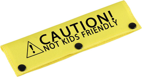 Funny Dog Leash Wrap Sleeve - Caution! Not Kids Friendly, Pet Birthday Gift (Caution! Not Kids Friendly-YE Sleeve)