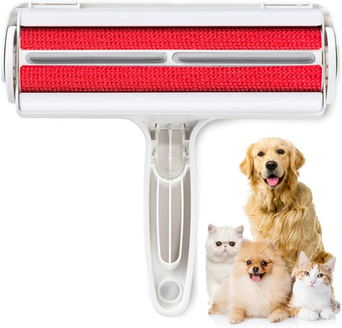 Nado Care Pet Hair Remover Roller, Self Cleaning Lint Roller for Dog & Cat Hair from Furniture, White