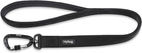 Hyhug Pets 24 Inches Nylon Durable Short Leash, Comfortable Handle, Lightweight Aluminium Clip for Large Medium Dogs