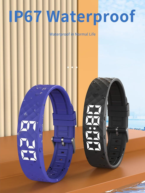 Non-Bluetooth LED Fitness Tracker Watch, No App No Phone Required, Pedometer Watch with Steps, Calories, Sleep Tracker,