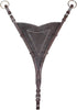Soft Leather Adjustable Bib Martingale for Horses - Brown
