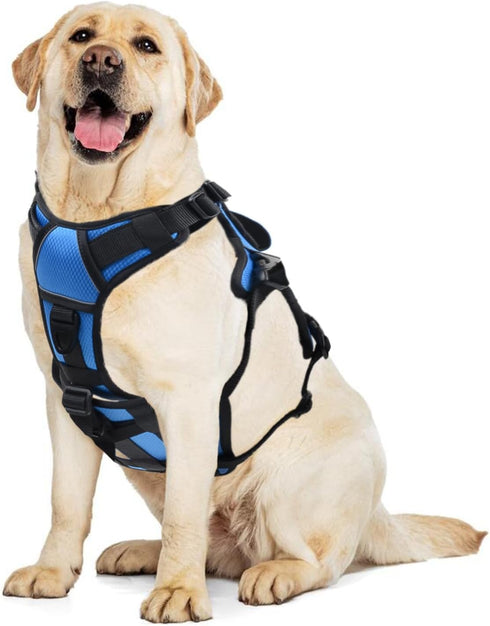 AUROTH Escape Proof Dog Harness for Large Dogs, No Pull with Lift Handle, Soft Padded Reflective Vest for Training