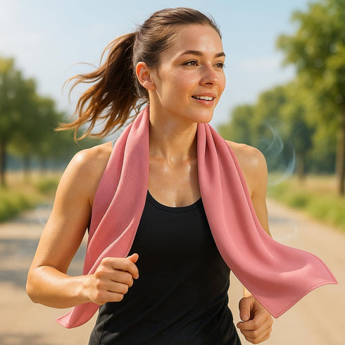 Ice & Sweat Towels, 43.3" x 15.7" - Cooling Neck Wraps for Quick Cool Down in Summer Heat for Gym, Running, Golf, Yoga