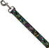 Buckle-Down Pet Leash - Electric Tinkerbell Poses/Stripes Black/Multi Neon - 4 Feet Long - 1/2" Wide