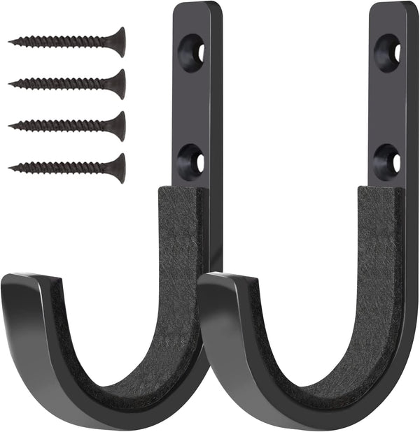 Gun Rack Storage Hooks for Rifles, Shotguns, Wall Mount Hangers with Soft Padding