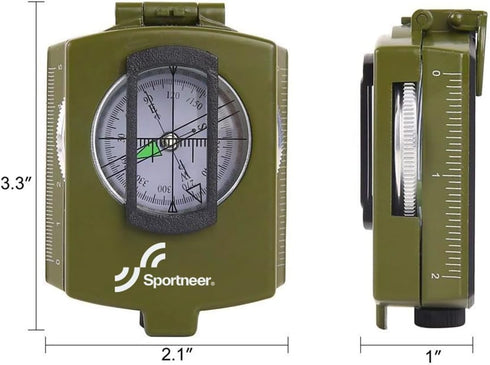 Sportneer Compass: Accurate Durable Lightweight Orienteering Compass with Strap and Carrying Case for Hiking