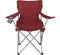 Generic Basic Quad Folding Camp Chair with Cup Holder, Red, Adult