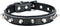 Spiked Studded Padded Leather Pet Collars for Small, Medium, Large Dogs (Black Spiked, 10.5"-13" Neck)