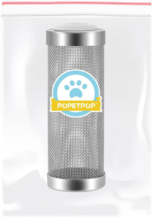 POPETPOP Aquarium Fish Tank Pre-Filter Intake Strainer, 12mm Stainless Steel Cover