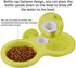 Puppy Double Bowl, Stainless Steel Hanging Food Water Feeder for Small Dogs and Cats (Green)