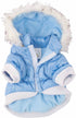 PET LIFE Classic Metallic Fashion Dog Coat Jacket with 3M Insulation and Removable Hood, Large, Sky Blue