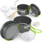 ACAGALA Portable Outdoor Tableware Camping Cookware 2-3 People Multifunctional Portable Cooking Set for