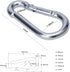 Carabiner Clip 4 Inch Spring Snap Hook Heavy Duty 2pcs 10x100mm for Hammock Punching Bags Swing Chairs Gym Equipment Camping Hiking by OWAYOTO