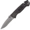 SOG Escape Tactical Folding Pocket Knife - 3.4 Inch Serrated Edge Blade with Glass Breaker, Black