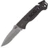 SOG Escape Tactical Folding Pocket Knife - 3.4 Inch Serrated Edge Blade with Glass Breaker, Black