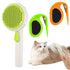 2PCS Pet Knotting Comb with 1PC Cat Brush, Dog Brush with Release Button for Shedding, Jaxbo Grooming Tool for Dogs and