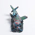 Resin Aquarium Military Thunderbolt Fighter Airplane Wreck Decoration for Fish Tank