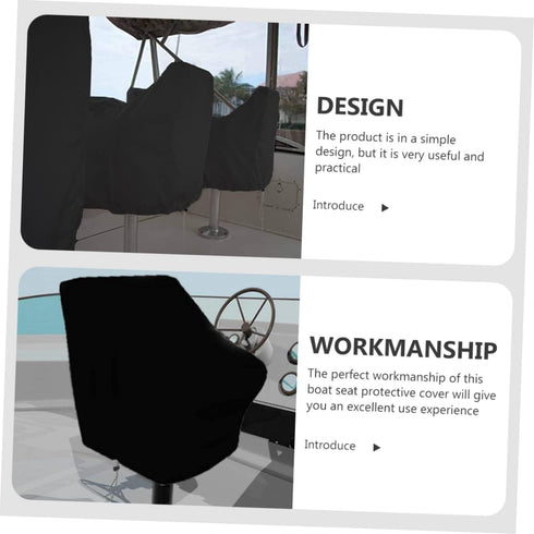 Toddmomy Captain's Seat Cover Seat Covers Boat Seat Cover Folding Chair Cover Heavy Duty Covers Marine Cover Yacht Seat