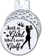 Just A Girl Who Loves Golf Golf Ball Marker with Magnetic Hat Clip, Funny Golf Gifts for Women, Birthday for Golf Lovers