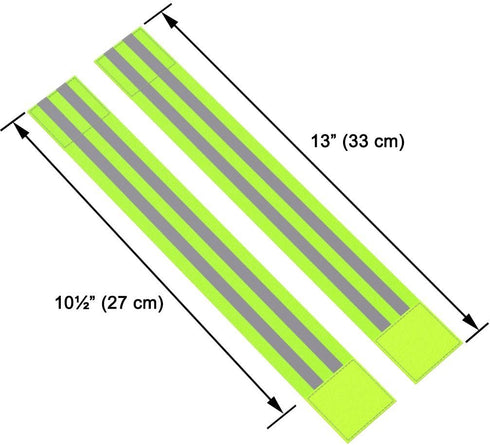 Reflective Ankle Bands (4 Bands/2 Pairs) | High Visibility Safety for Jogging/Cycling/Walking | Sports Accessories