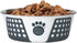 PetRageous 15001 Fiji Stainless Steel Dog Bowl - 3.75-Cup Capacity, 6.75-inch Diameter, 2.5-inch Tall, White and Slate