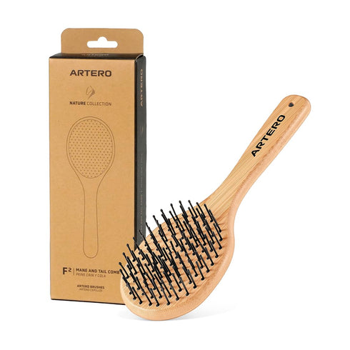 Elegant Bamboo Horse Mane and Tail Brush - Grooming Supplies