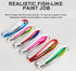 Cuoyuqie 2pcs 5.0# Stainless Steel Single Hook Jig Lure UV Glow Spoon-Shaped Saltwater Fishing Jigging Lure
