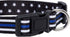 Thin Blue Line Dog Collar by Native Pup, Stars Design for Medium Dogs